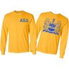 Alpha Xi Delta World Famous Crest Long Sleeve T-Shirt(Gold)