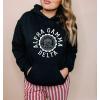 Greekgear Alpha Gamma Delta Unisex College Seal Hoodie(Black)