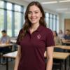 Greekgear Alpha Phi Emblem Polo(Maroon)