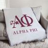 Greekgear Alpha Phi Logo Afghan Blanket Throw