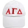 Alpha Gamma Delta Greek Letter Hat(White)