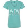 Alpha Gamma Delta V-Neck T-Shirt(Lagoon)