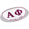 Alpha Phi Greek Letter Oval Decal