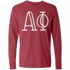 Alpha Phi Greek Long Sleeve T-Shirt(Paprika)