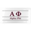 Alpha Phi Lettered Lines License Covers