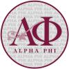 Alpha Phi Mascot Round Decals