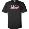Alpha Phi Two Tone Greek Lettered T-Shirt(Black)