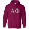 Alpha Phi World Famous Greek Hoodie – Maroon with Grey Imprint(Maroon)