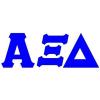 Alpha Xi Delta Big Greek Letter Window Sticker Decal 4 Inches Royal Blue(Royal Blue)
