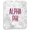 Greekgear Alpha Phi Floral Sherpa Lap Blanket
