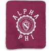 Greekgear Alpha Phi Seal Sherpa Lap Blanket Maroon