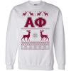 Greekgear Alpha Phi Ugly Christmas Sweater Crewneck Sweatshirt(White)