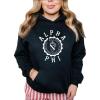 Greekgear Alpha Phi Unisex College Seal Hoodie(Black)
