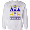 Greekgear Alpha XI Delta Ugly Christmas Sweater Crewneck Sweatshirt(White)