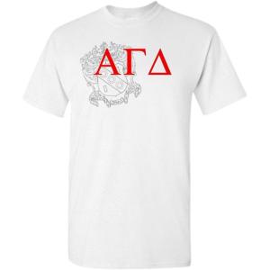 Alpha Gamma Delta Greek Crest T-Shirt(Light Grey)