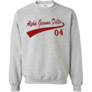 Alpha Gamma Delta Tail Crewneck(Light Grey)