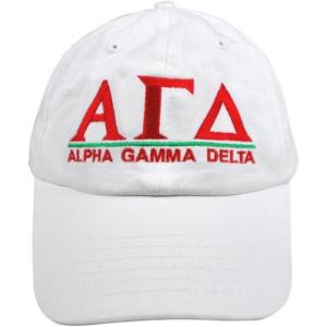Alpha Gamma Delta World Famous Line Hat(White)