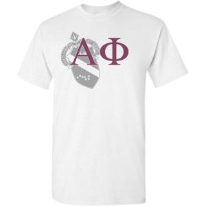 Alpha Phi Greek Crest T-Shirt(Light Grey)