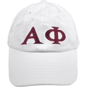 Alpha Phi Greek Letter Hat(White)