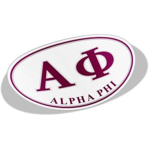 Alpha Phi Greek Letter Oval Decal