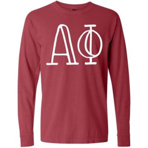 Alpha Phi Greek Long Sleeve T-Shirt(Paprika)