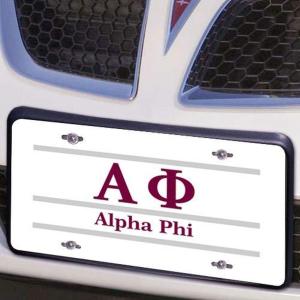 Alpha Phi Lettered Lines License Cover