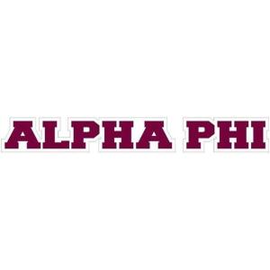 Alpha Phi Long Window Sticker