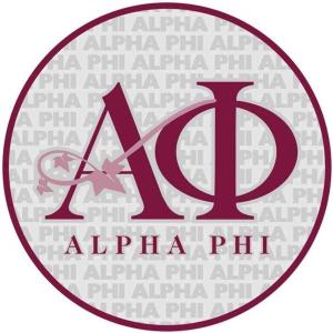 Alpha Phi Mascot Round Decals