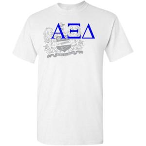 Alpha Xi Delta Greek Crest T-Shirt(Light Grey)