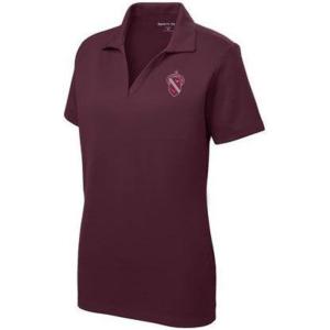 Greekgear Alpha Phi Emblem Polo(Maroon)