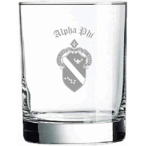 Greekgear Alpha Phi Old Style Glass Transparent
