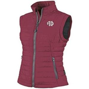 Greekgear Alpha Phi Quilted Vest(Maroon)