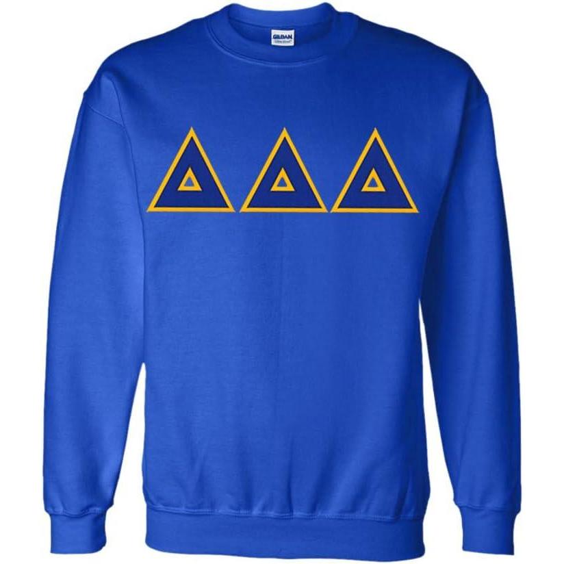 imageGreekgear Delta Delta Delta Lettered CrewneckRoyal Blue