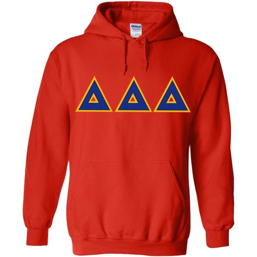 imageGreekgear Delta Delta Delta Lettered Hooded SweatshirtOrange