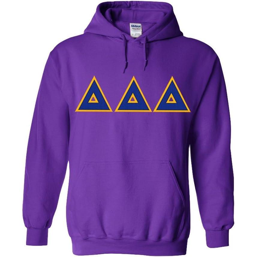 imageGreekgear Delta Delta Delta Lettered Hooded SweatshirtPurple