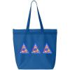 Greekgear Delta Delta Delta Custom Satin Stitch Tote Bag(Royal Blue)