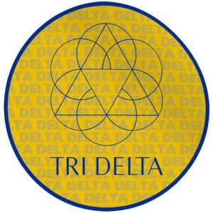 Delta Delta Delta Mascot Round Decals