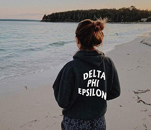 imageGreekgear Delta Phi Epsilon Social HoodieBlack