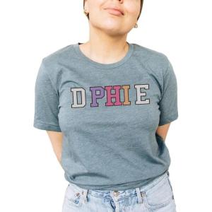 Delta Phi Epsilon DPHIE Nickname Tee(Light Blue)