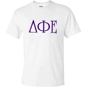Delta Phi Epsilon University Greek T-Shirts(White)