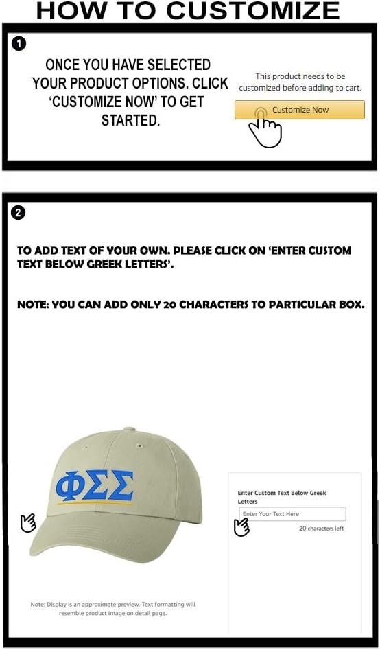 imagePersonalized Phi Sigma Sigma Greek Line HatTan