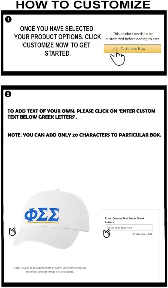 imagePersonalized Phi Sigma Sigma Greek Line HatWhite