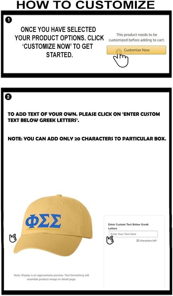 imagePersonalized Phi Sigma Sigma Greek Line HatYellow
