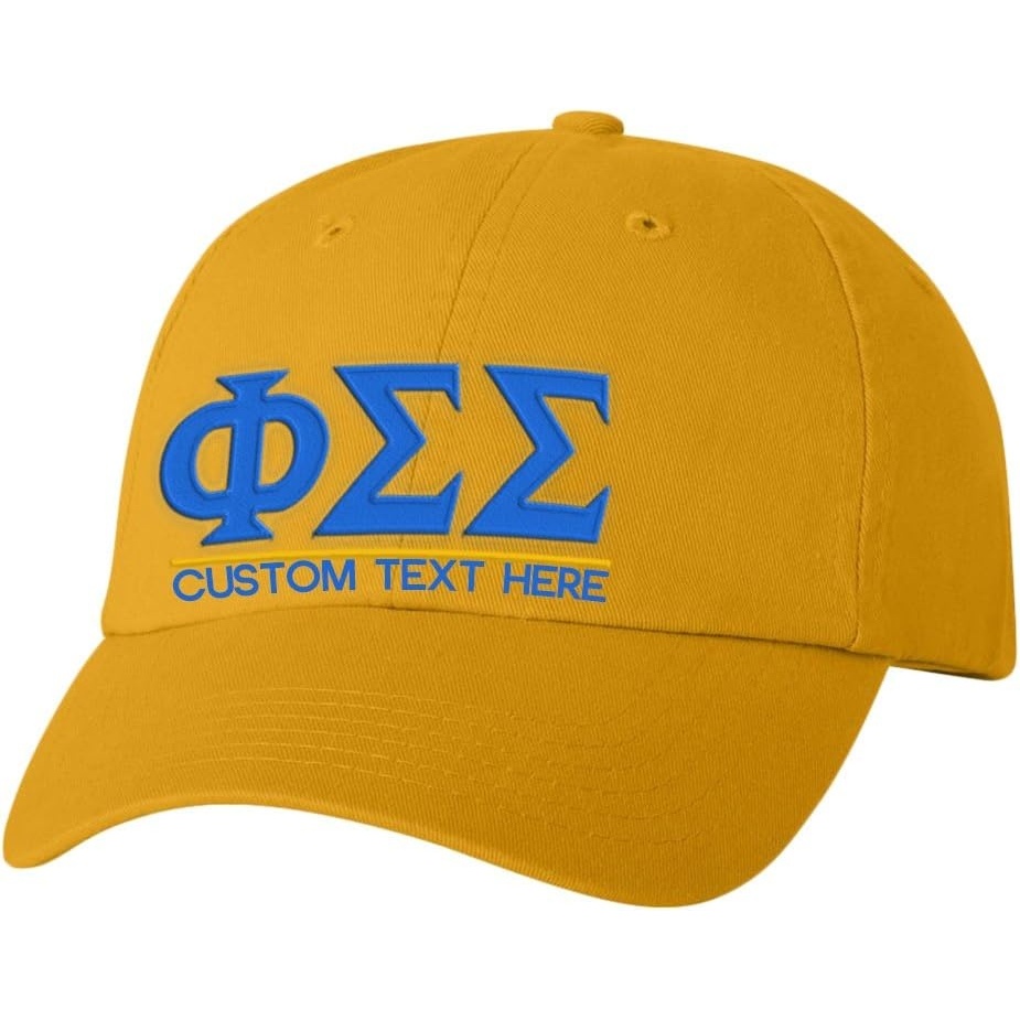 imagePersonalized Phi Sigma Sigma Greek Line HatGold