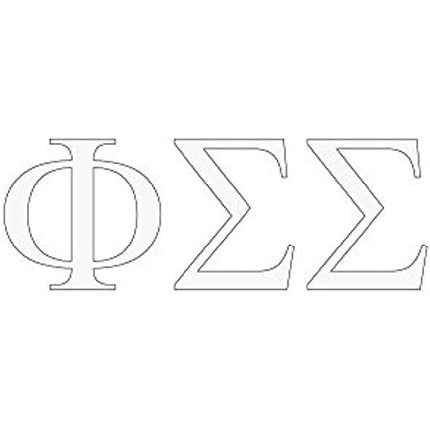 imagePhi Sigma Sigma Greek Letter Window Sticker Decal