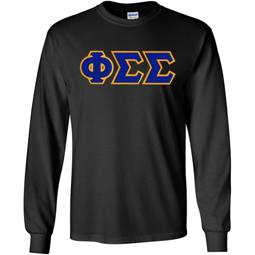 imagePhi Sigma Sigma Lettered Long Sleeve TeeBlack
