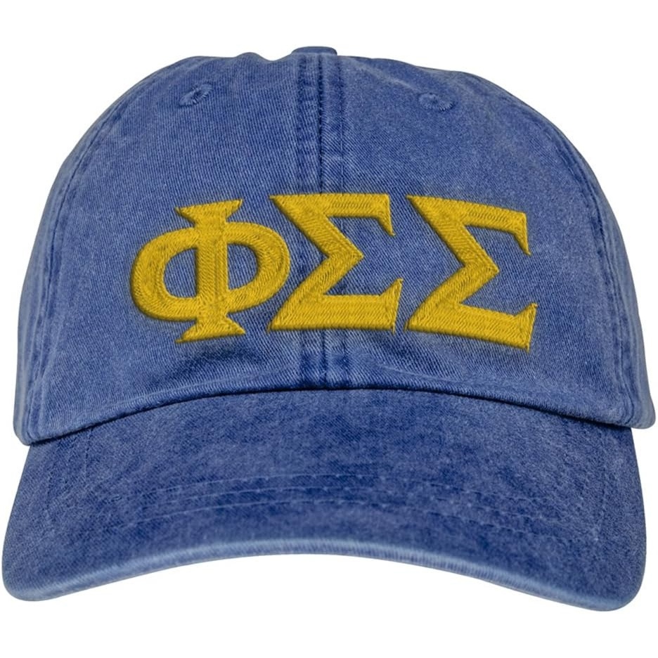 imagePhi Sigma Sigma Lettered Premium Pastel HatRoyal Blue