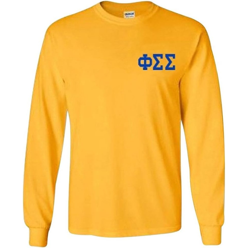 imagePhi Sigma Sigma World Famous Crest Long Sleeve TShirtYellow