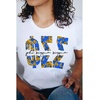 Phi Sigma Sigma Floral Big Lettered T-Shirt(White)