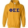 Greekgear Phi Sigma Sigma Lettered Hooded Sweatshirt(Athletic Gold)